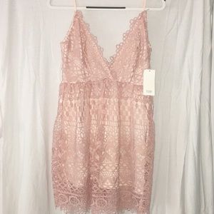 NEW Blush Lace Tobi Mini Dress